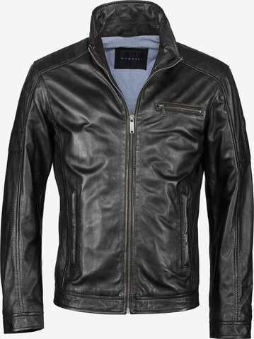 bugatti Lederjacke 'BUQuentino' in Schwarz: Vorderseite