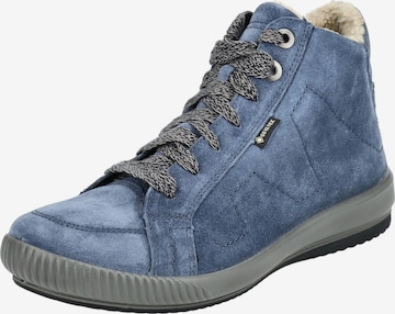 SUPERFIT Lace-Up Ankle Boots in Blue: front