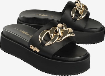 Zoccoletto di BUFFALO in nero: frontale