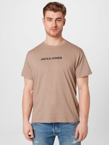 JACK & JONES Póló 'You' - barna: elől