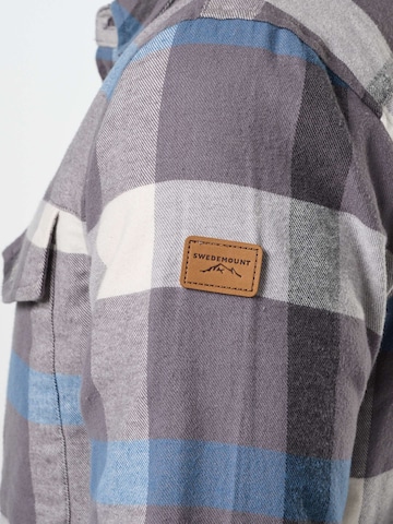 SWEDEMOUNT Regular fit Traditional button up shirt 'Nordkap' in Grey