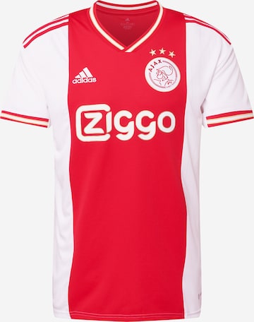sarkans ADIDAS PERFORMANCE Sportiska stila krekls 'Ajax': no priekšpuses