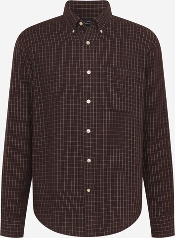 Club Monaco Regular fit Button Up Shirt in Brown: front