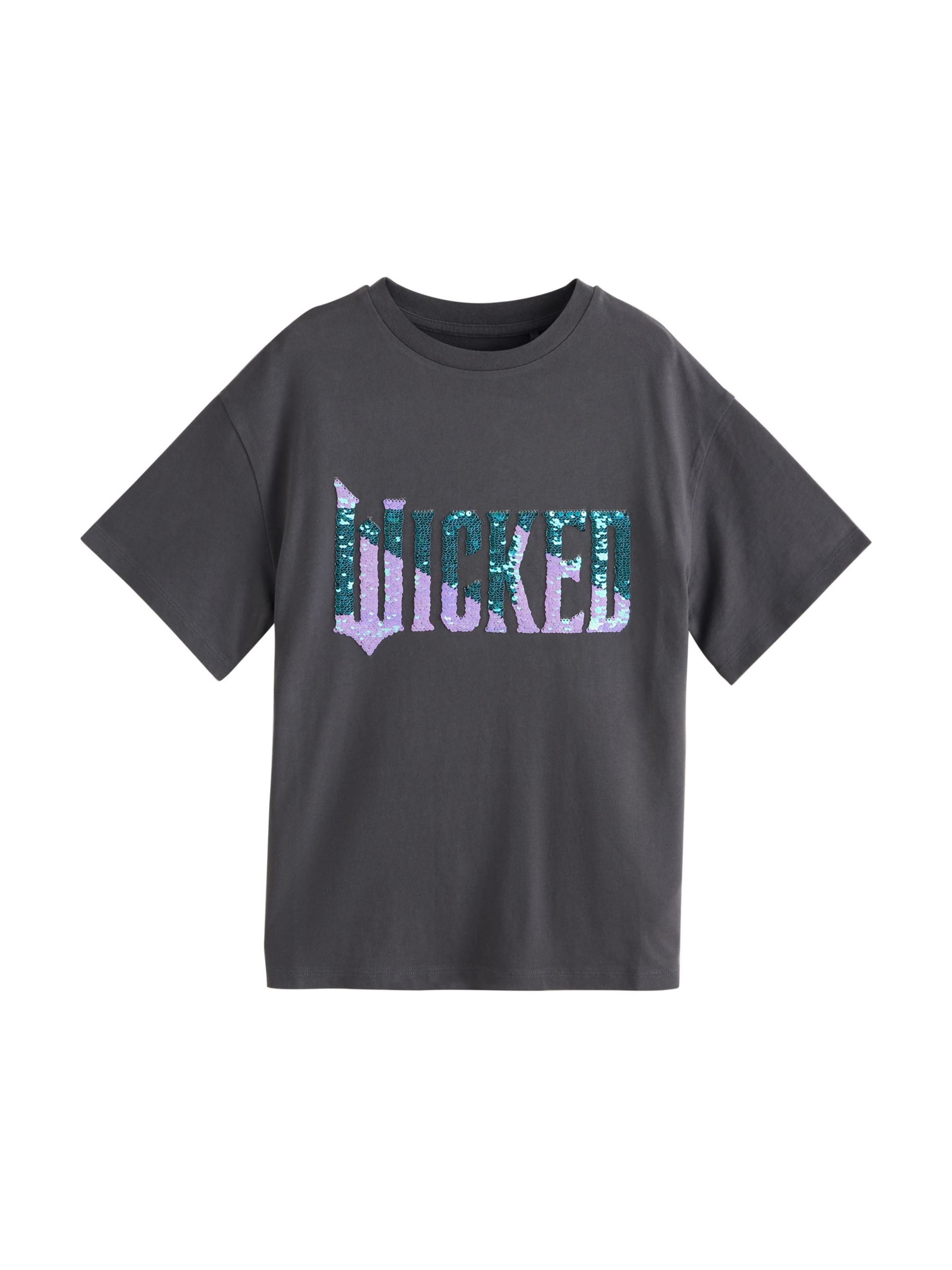 Next T-shirt i grå: framsida