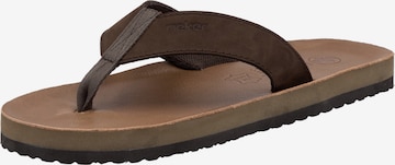 Rieker T-Bar Sandals in Brown: front