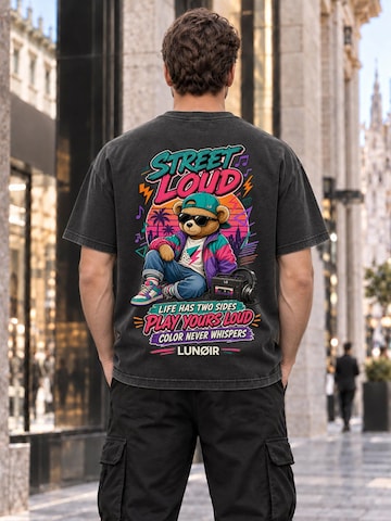 LUNØIR Studio Shirt 'Street Loud'‌‌‌ in Schwarz