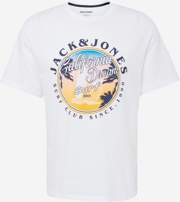 JACK & JONES Μπλουζάκι 'OWEN SUMMER' σε λευκό: μπροστά