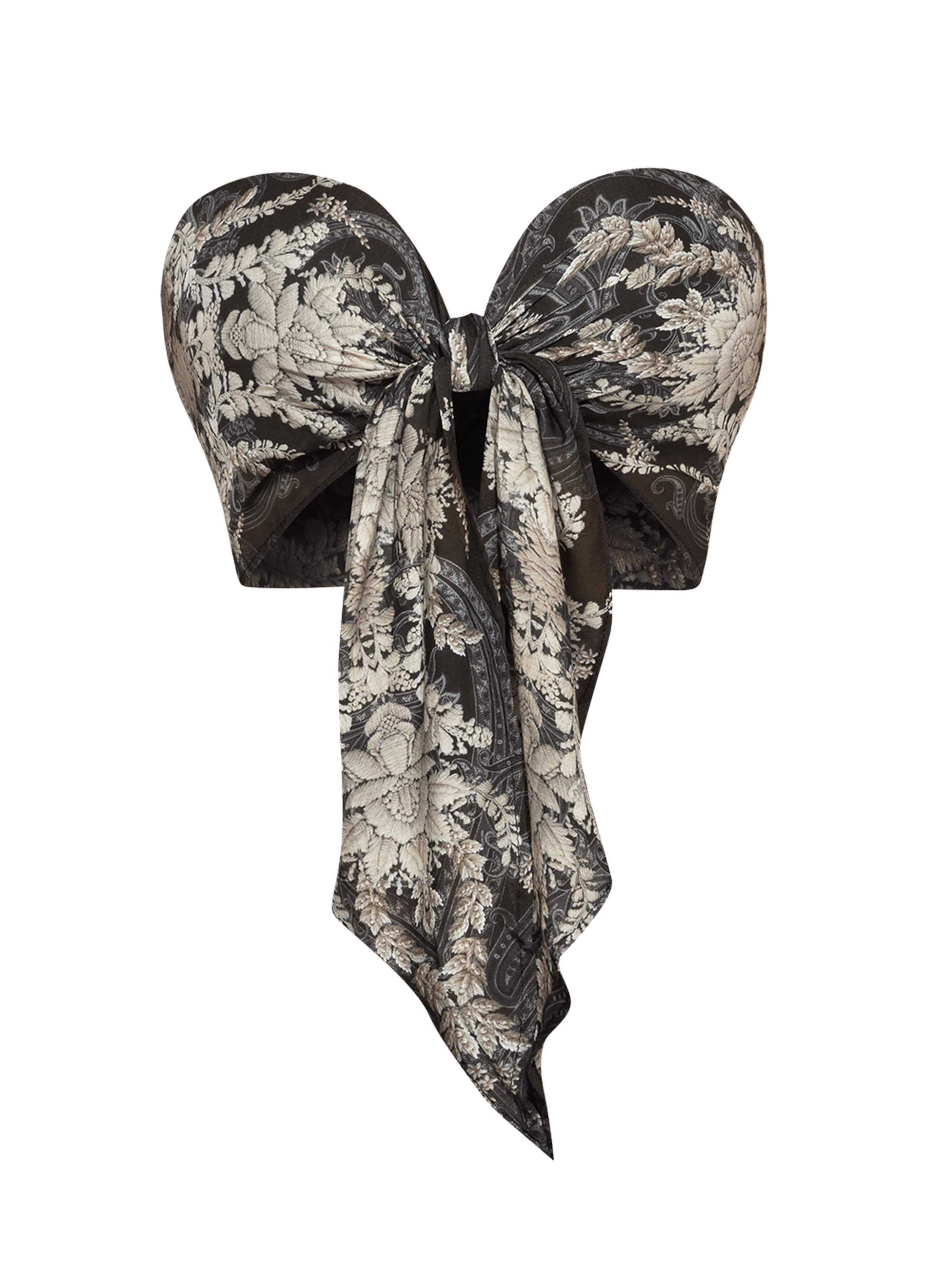 JIORO Scarf 'FROZEN LOTUS' in Black