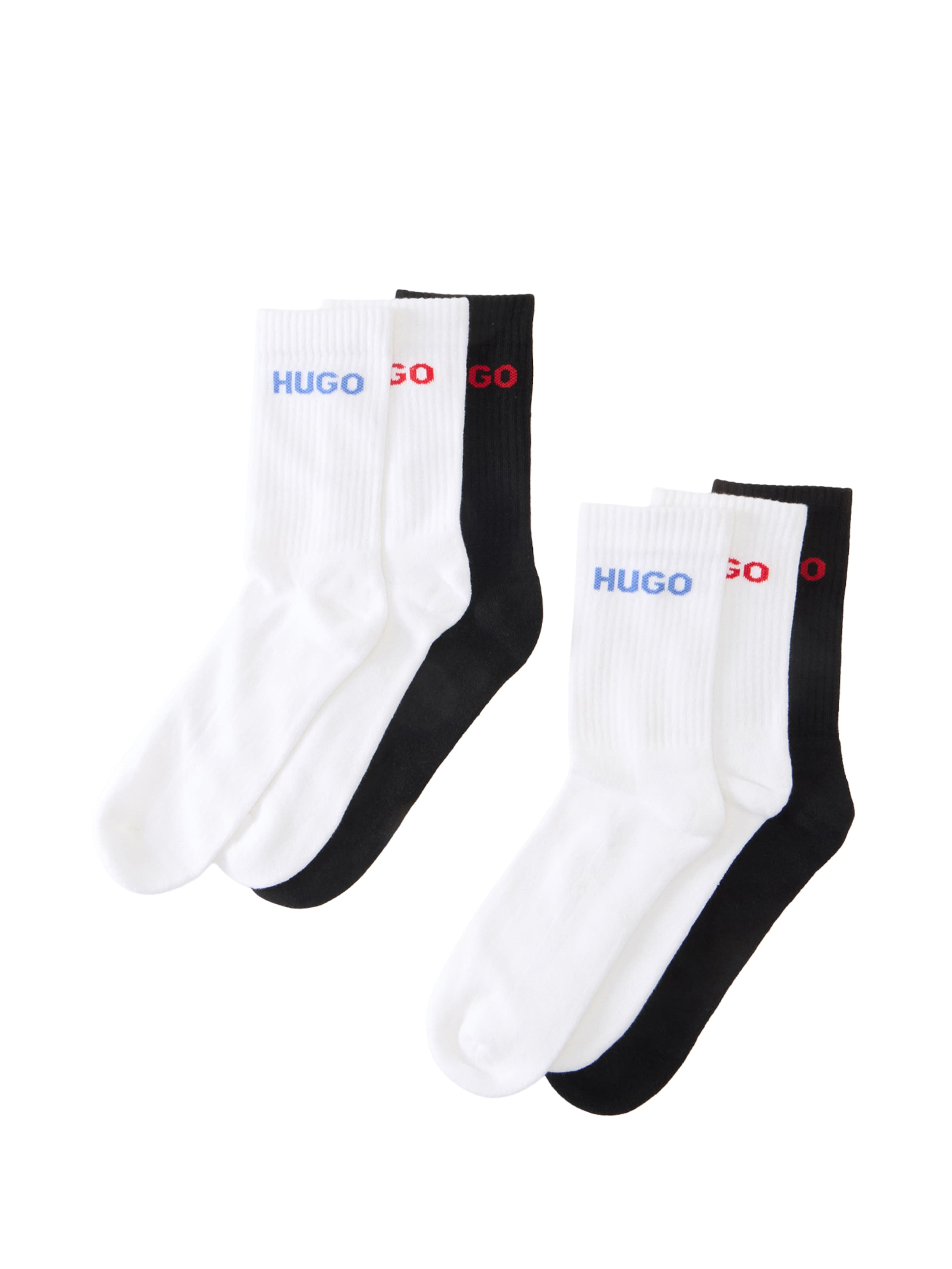 Șosete de la HUGO pe negru: față