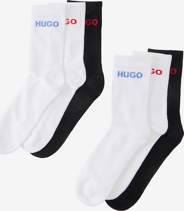 Șosete de la HUGO pe negru: față