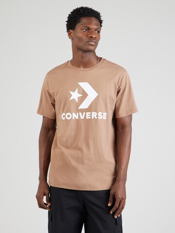 T-Shirt CONVERSE en marron : devant