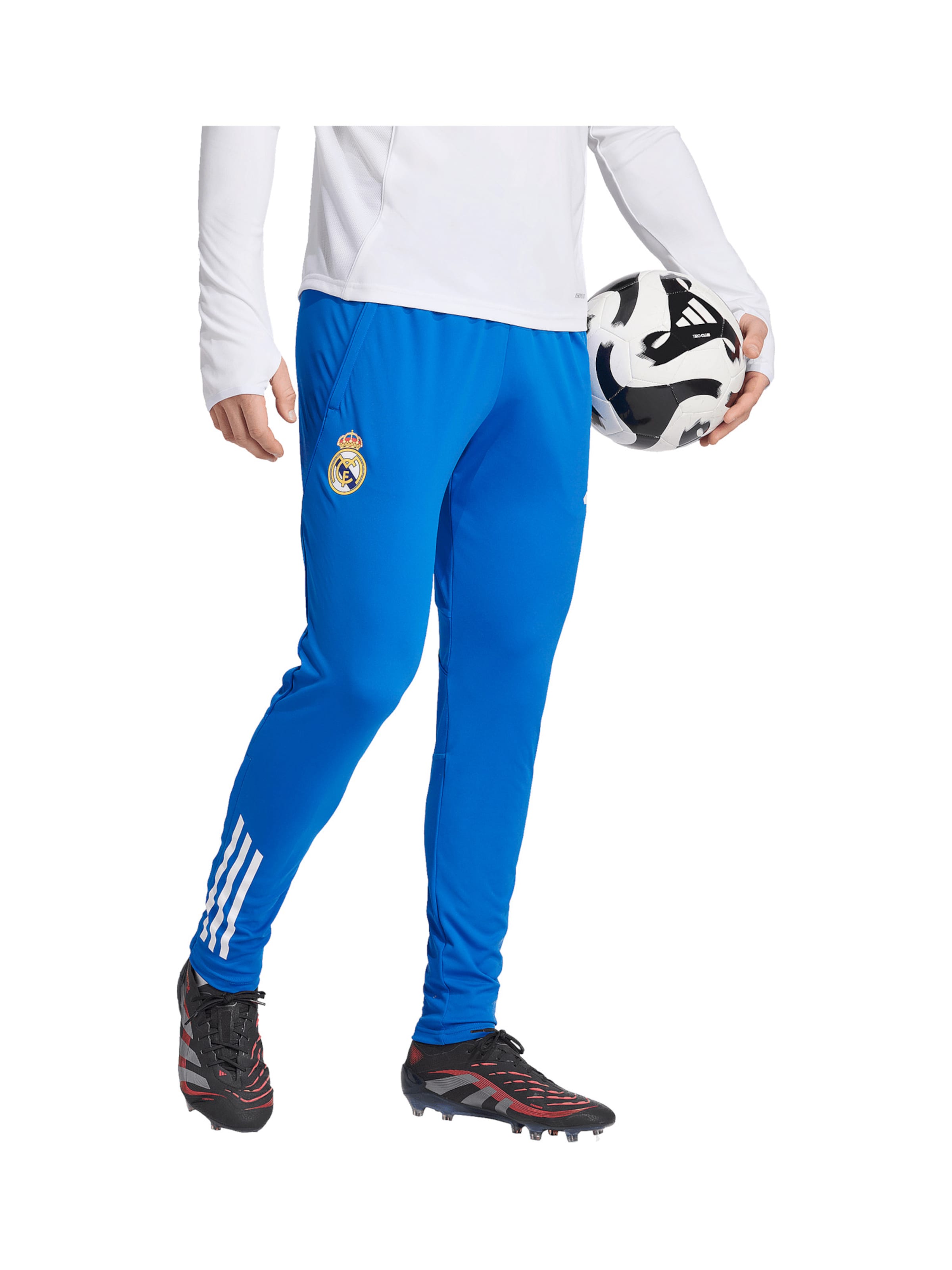ADIDAS PERFORMANCE Slimfit Sportbyxa i blå: framsida