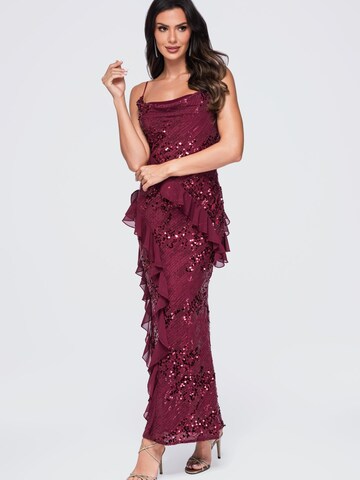Ombre Abendkleid in Rot