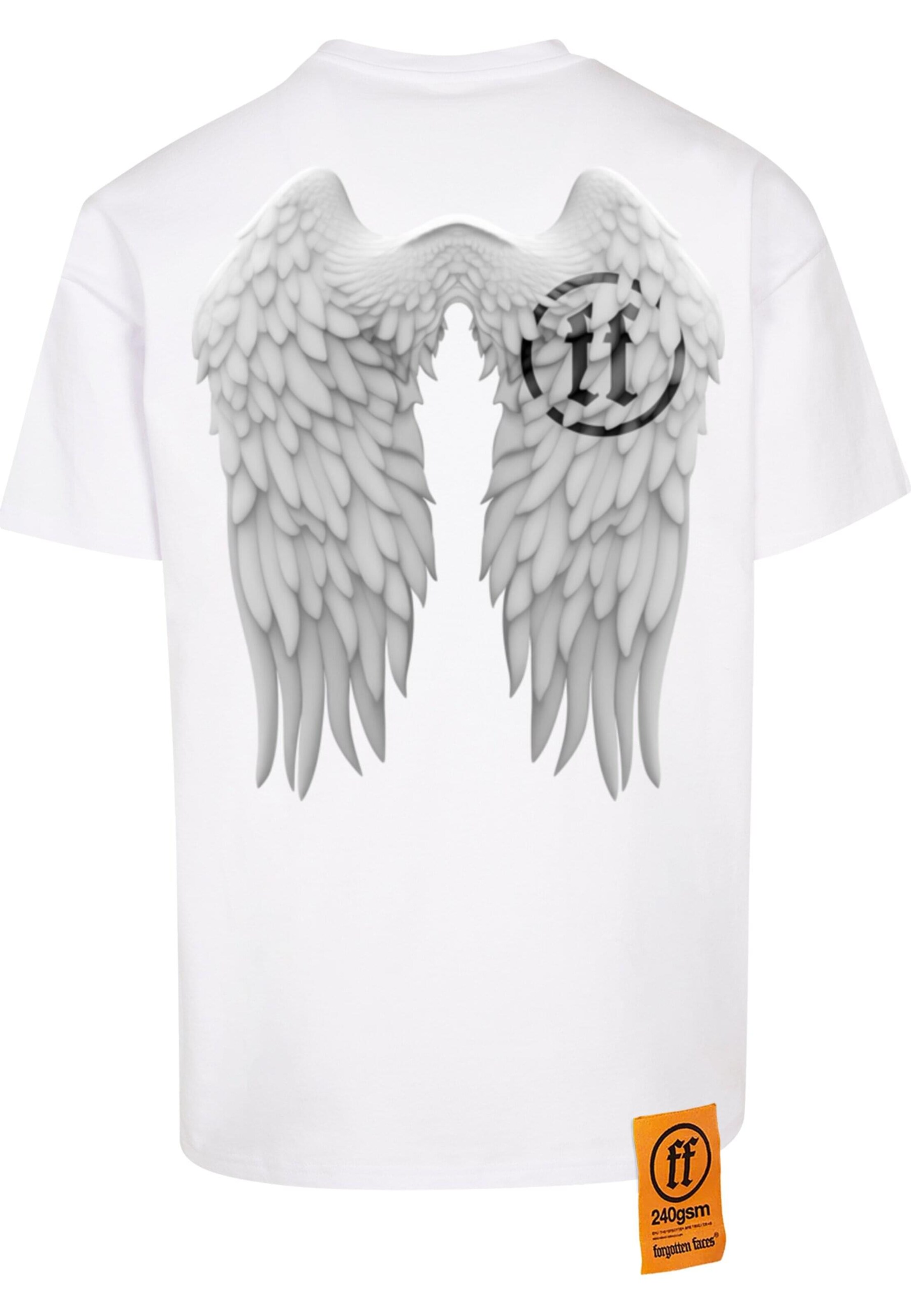 Forgotten Faces Tričko 'Wings' – bílá