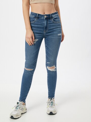 American Eagle Skinny Jeans in Blauw: voorkant