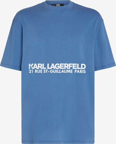 Karl Lagerfeld Majica 'Rue St-Guillaume' veličine L u sivkasto plava / bijela, Pregled proizvoda