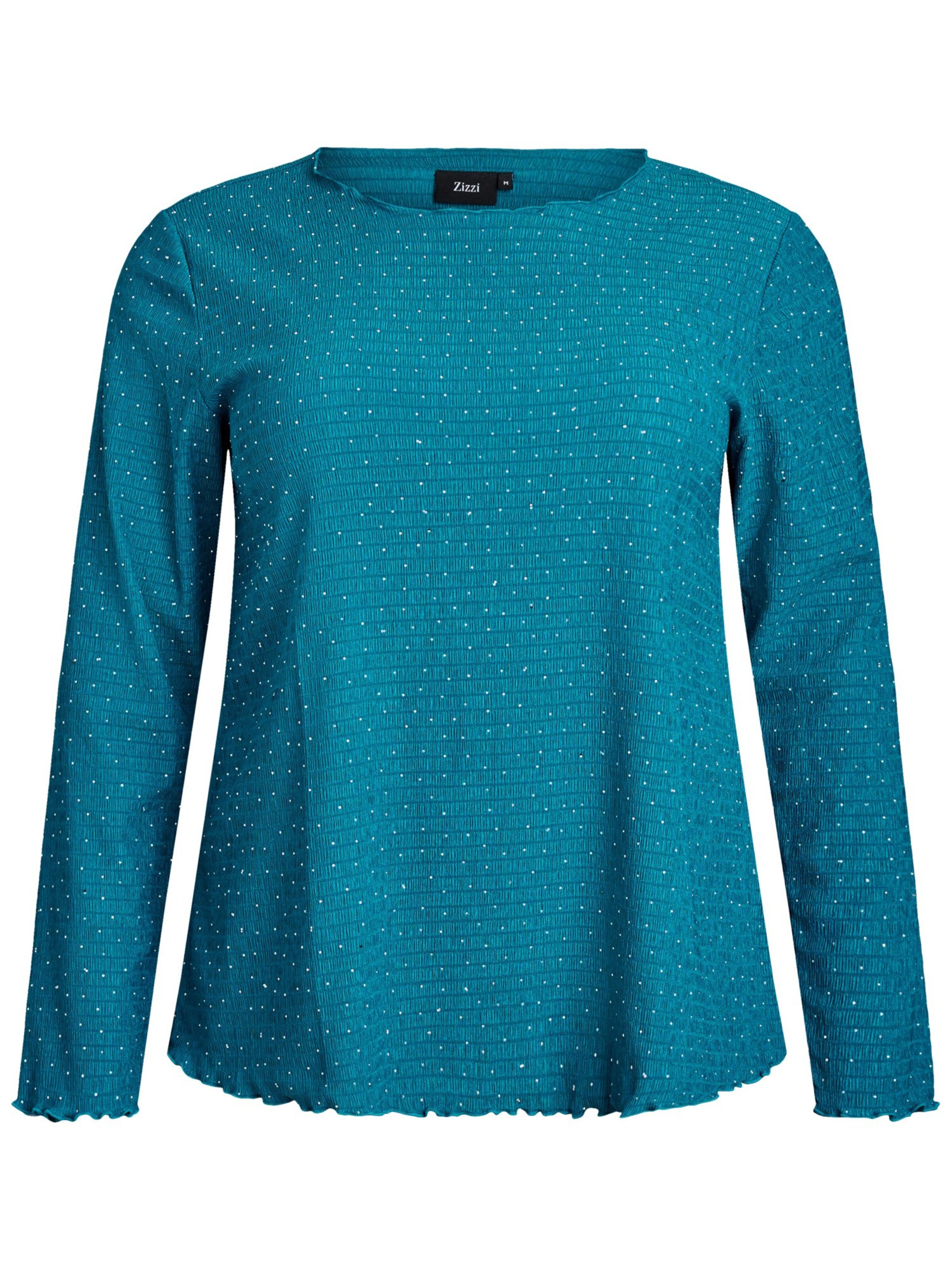 Zizzi Μπλούζα 'Calaura' σε πράσινο: μπροστά