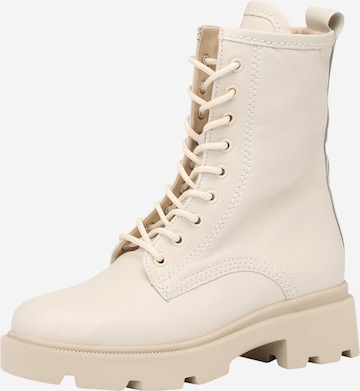 GABOR Lace-Up Ankle Boots in Beige: front