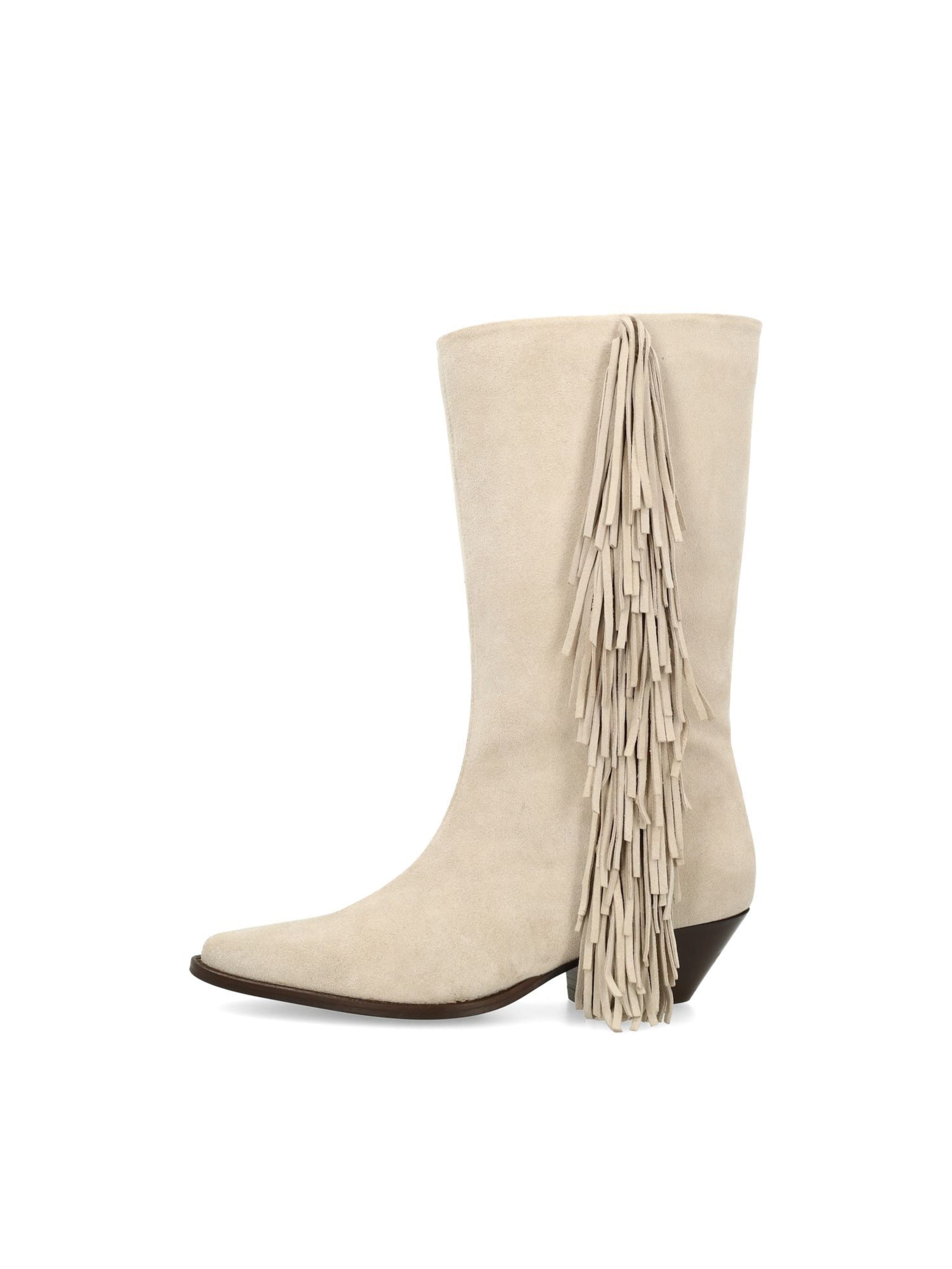 Bottes de cowboy SACHA en beige : devant