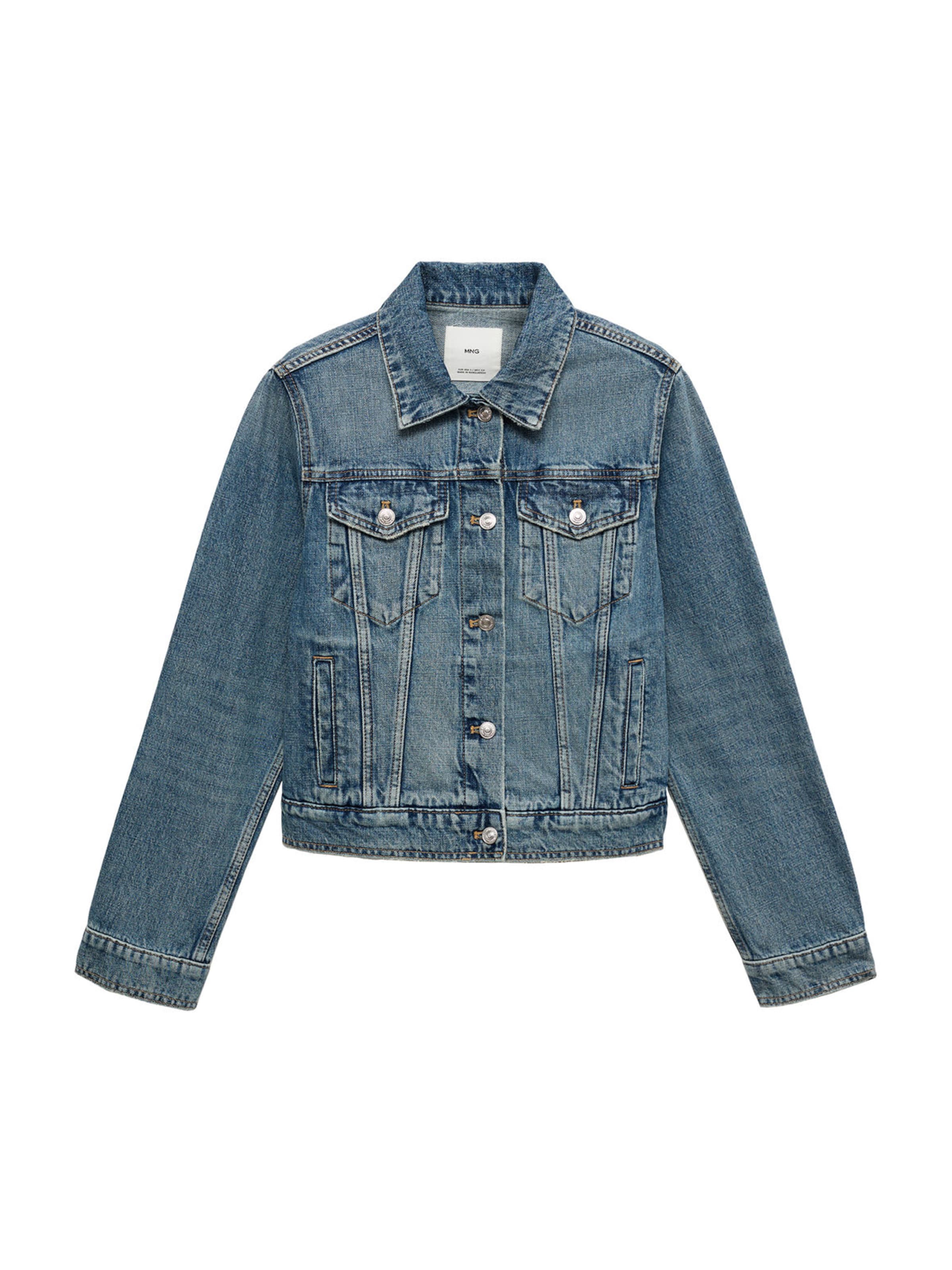 MANGO Kurtka przejściowa 'ASTRID' w kolorze niebieski: przód