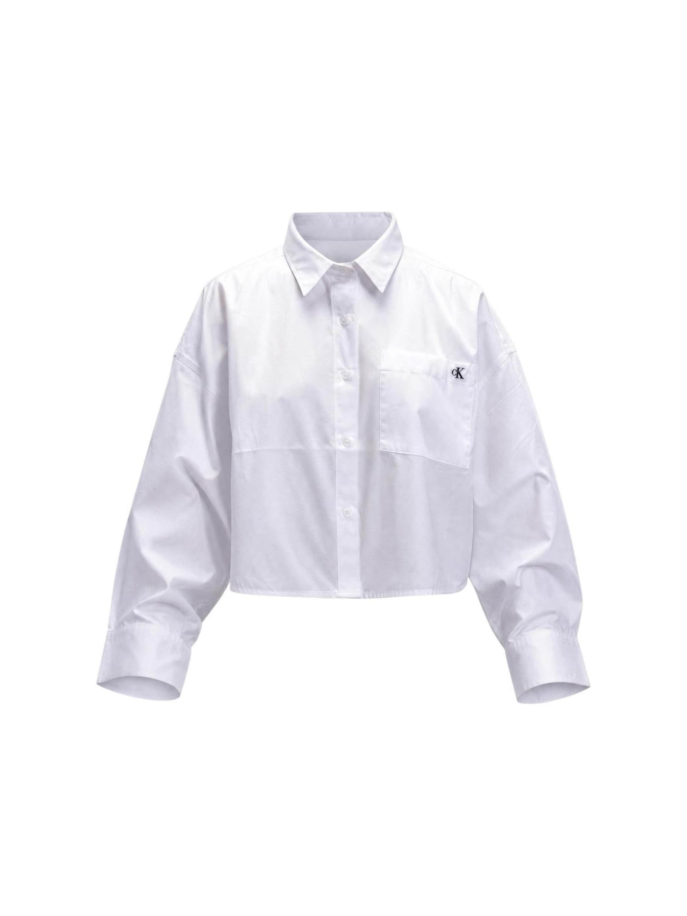 Calvin Klein Jeans Blouse 'LV047F104G' in Wit: voorkant