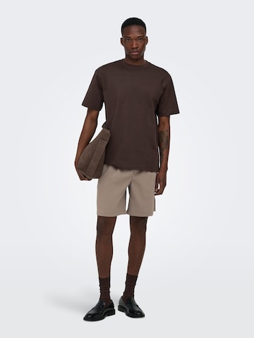 Loosefit Pantaloni 'ONSWill' di Only & Sons in beige