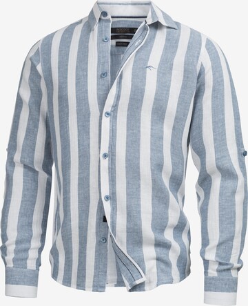 INDICODE JEANS Button Up Shirt 'Brayden' in Blue: front
