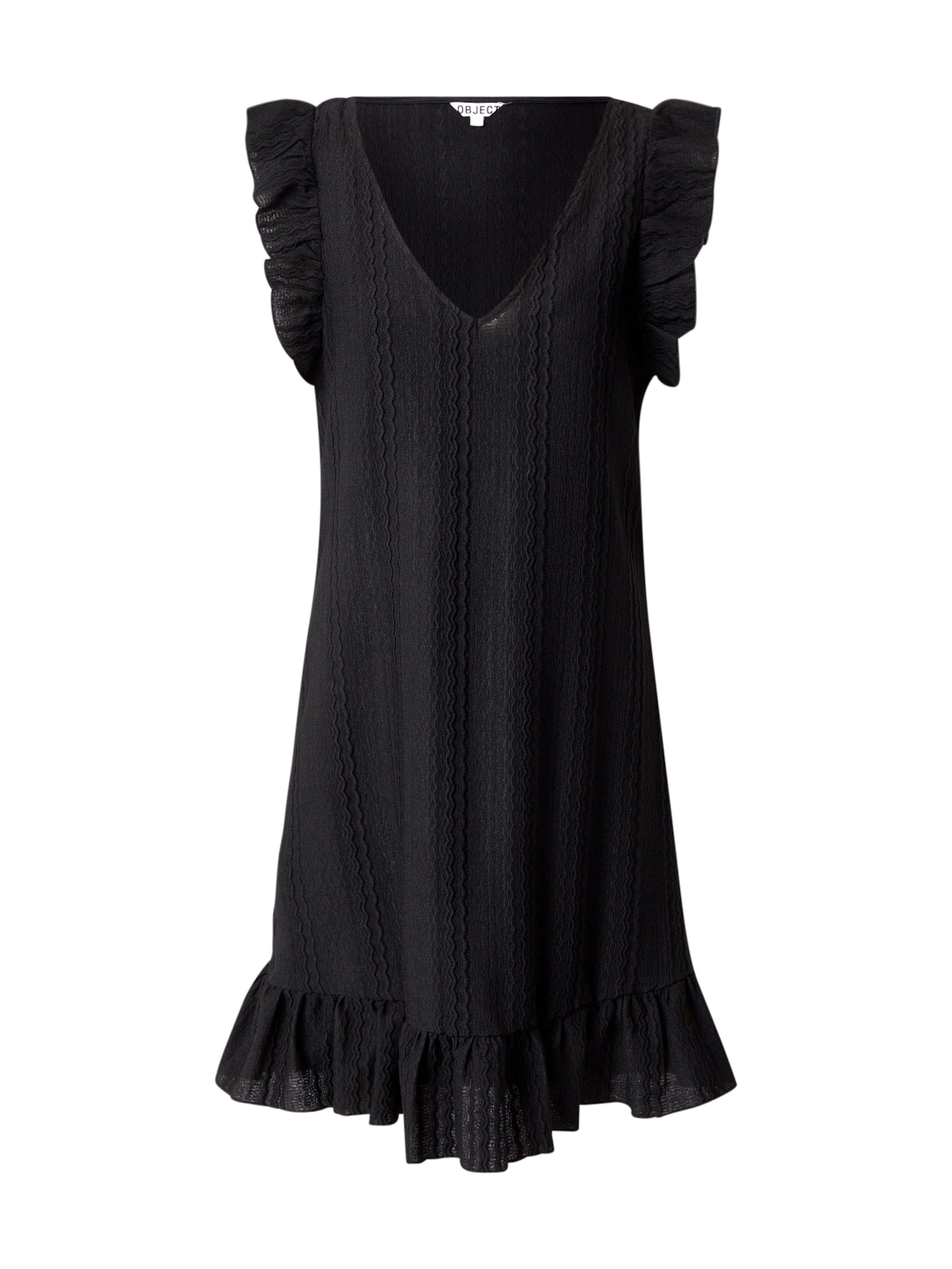 OBJECT Φόρεμα 'OBJLILLEN' σε μαύρο: μπροστά
