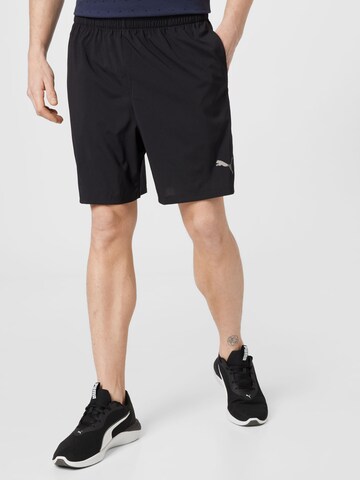 Regular Pantalon de sport 'Blaster 7' PUMA en noir : devant