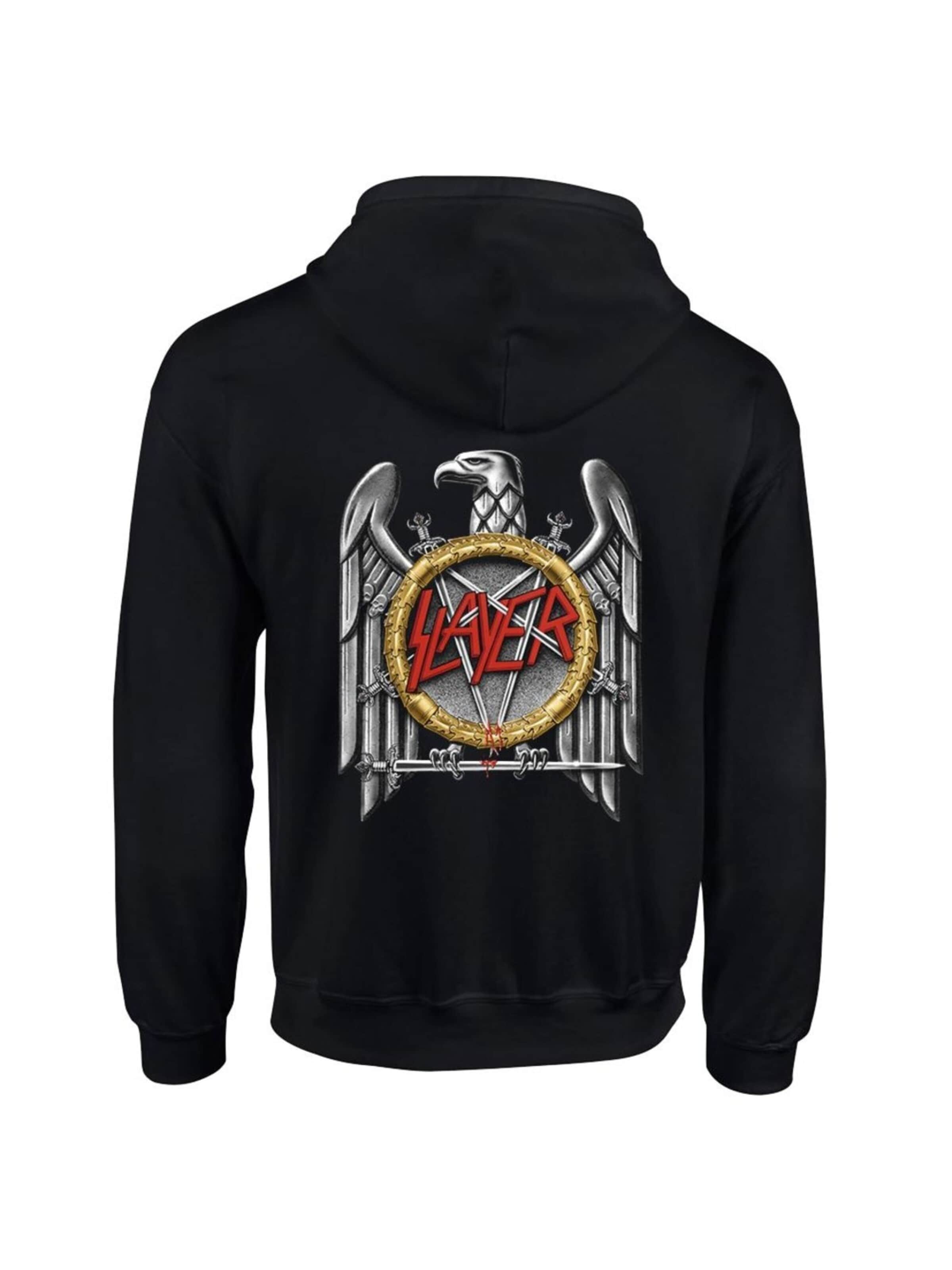 Rockshirts - Sudadera con cremallera 'Slayer Eagle' en negro