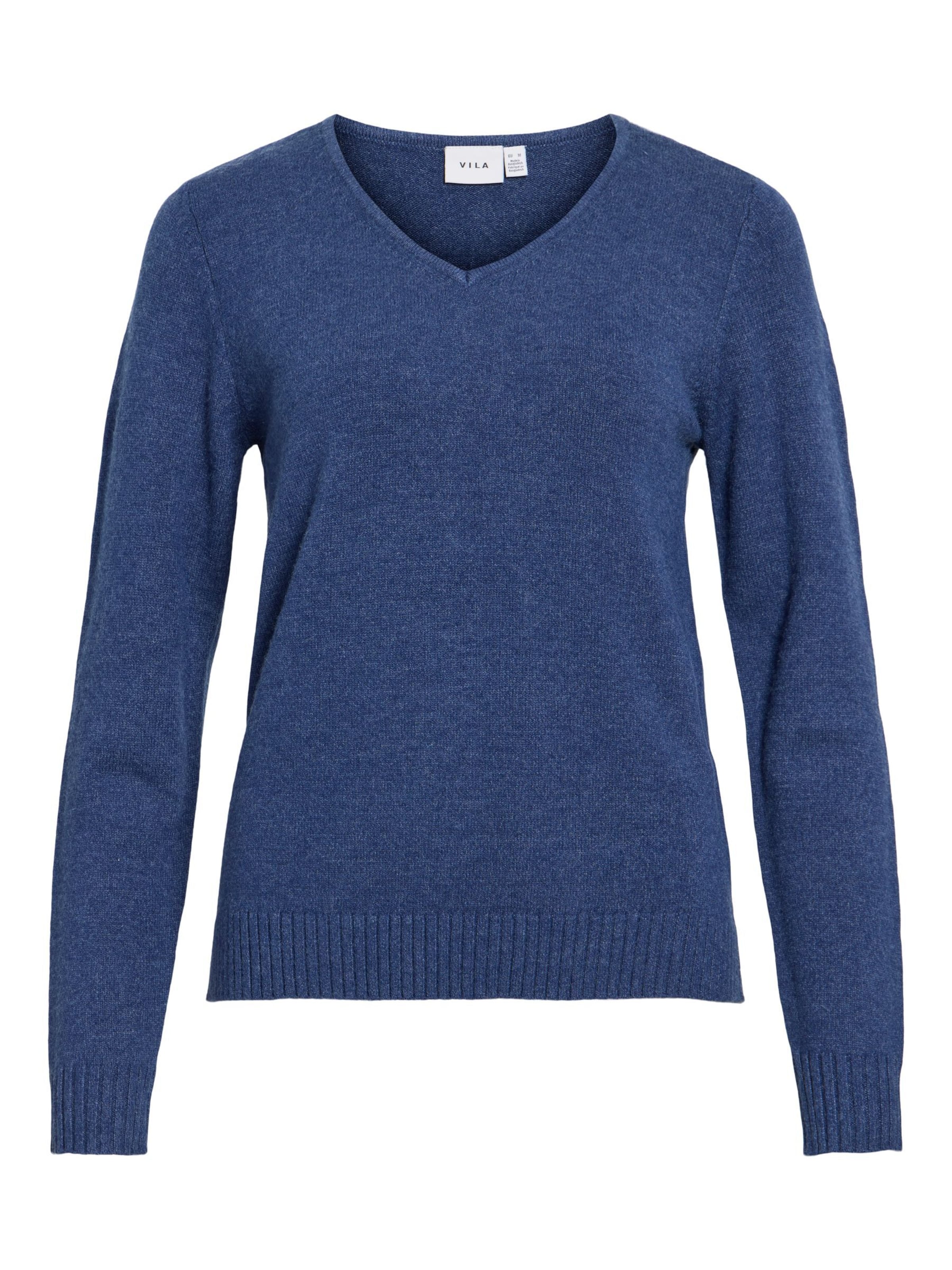 VILA Trui 'VIRil' in Blauw: voorkant