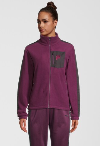 FILA Fleece Jacket 'RINA' in Purple: front