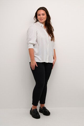 KAFFE CURVE Bluse 'KC Thori' in Weiß