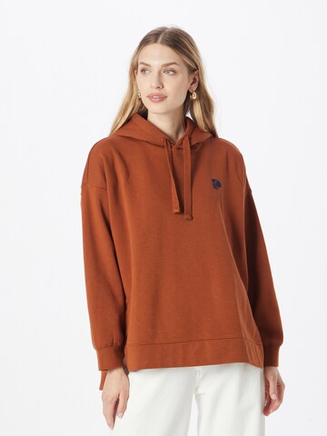 TOM TAILOR DENIM Sweatshirt in Brown: front