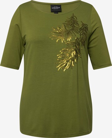 T-shirt Ulla Popken en vert : devant