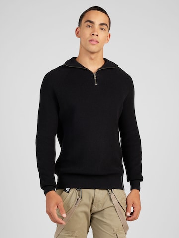 Key Largo Pullover 'MST STAGE' in Schwarz: predná strana