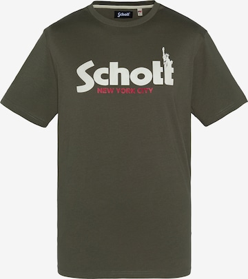 Schott NYC Shirt in Grün: Vorderseite