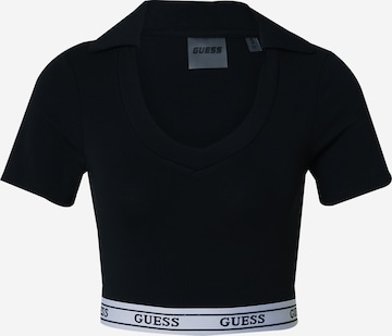 Tricou 'NEW ALINE' de la GUESS pe negru: față
