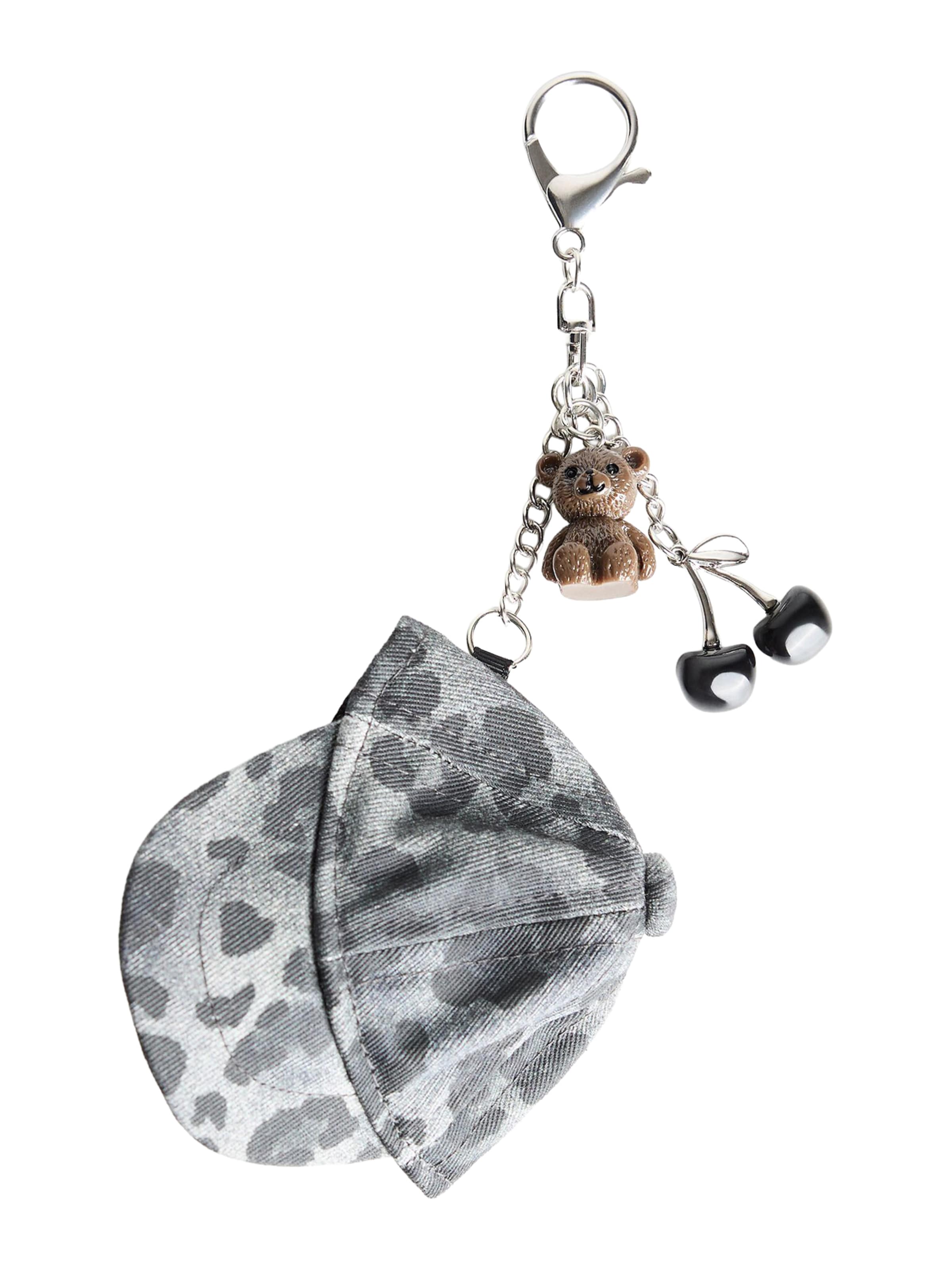 Bershka Ключодържател в черно: отпред