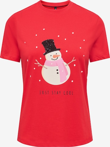 ONLY - Camiseta 'ONLKITA' en rojo: frente
