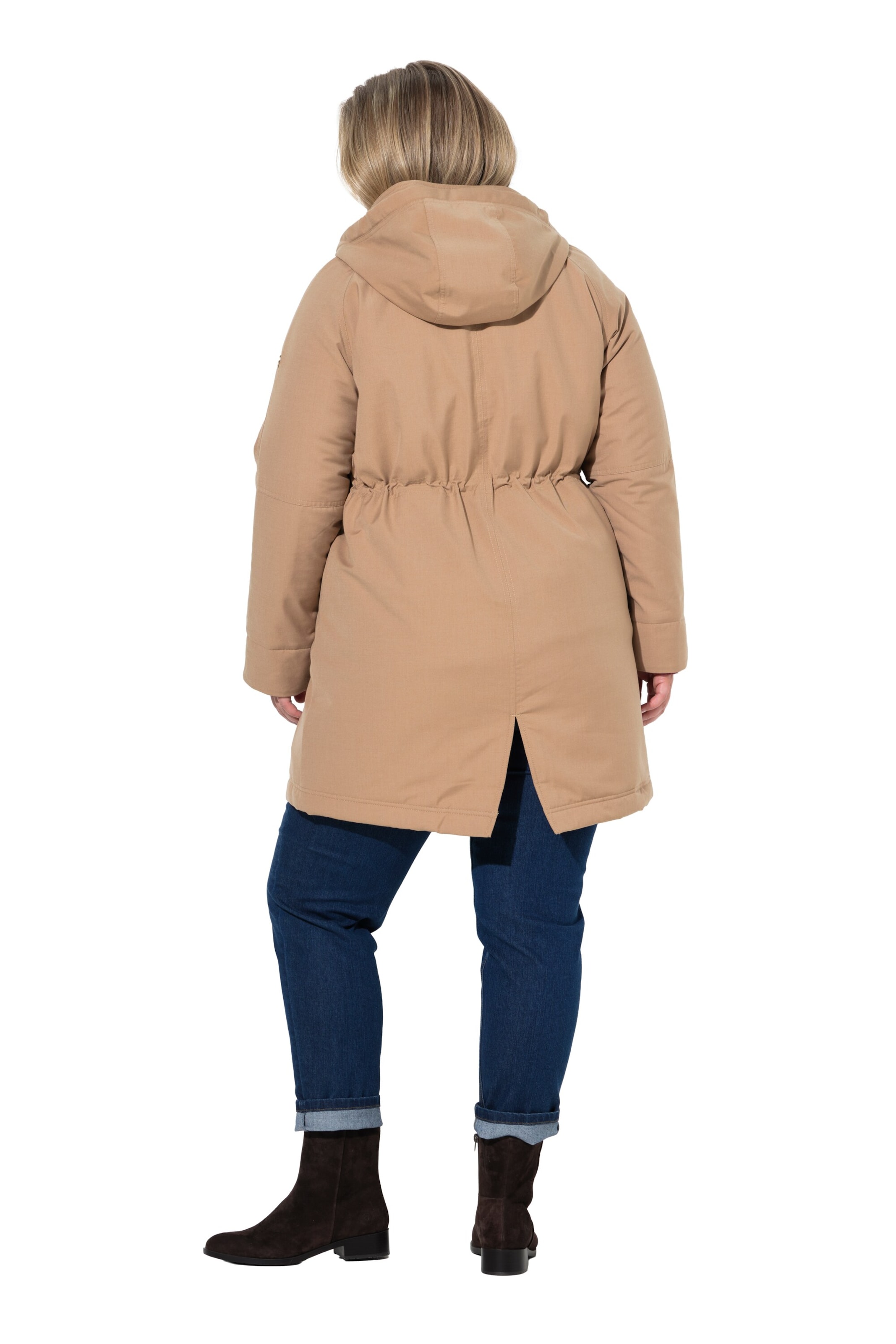 Ulla Popken Weatherproof jacket in Beige
