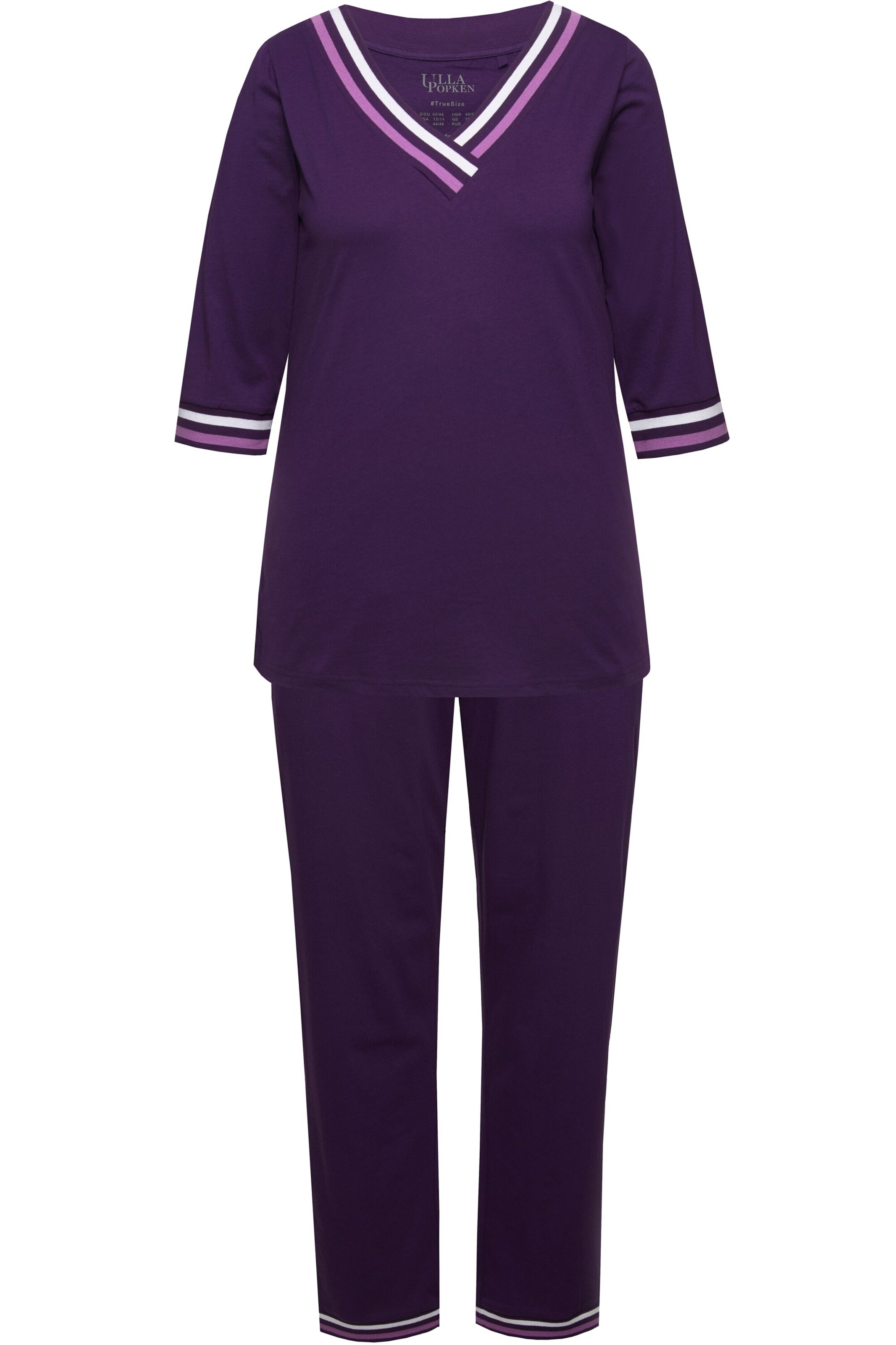 Ulla Popken Pajama in Purple: front