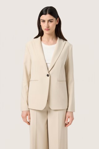 SOAKED IN LUXURY Blazer in Beige: front