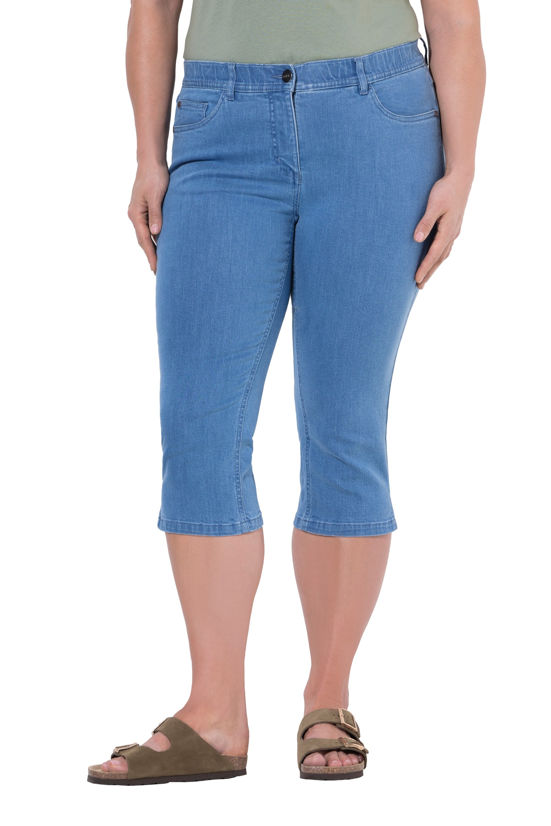 Ulla Popken Skinny Jeans in Blauw: voorkant