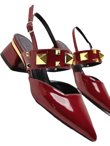 Limoya Slingpumps 'Nicoline' in Rood: voorkant