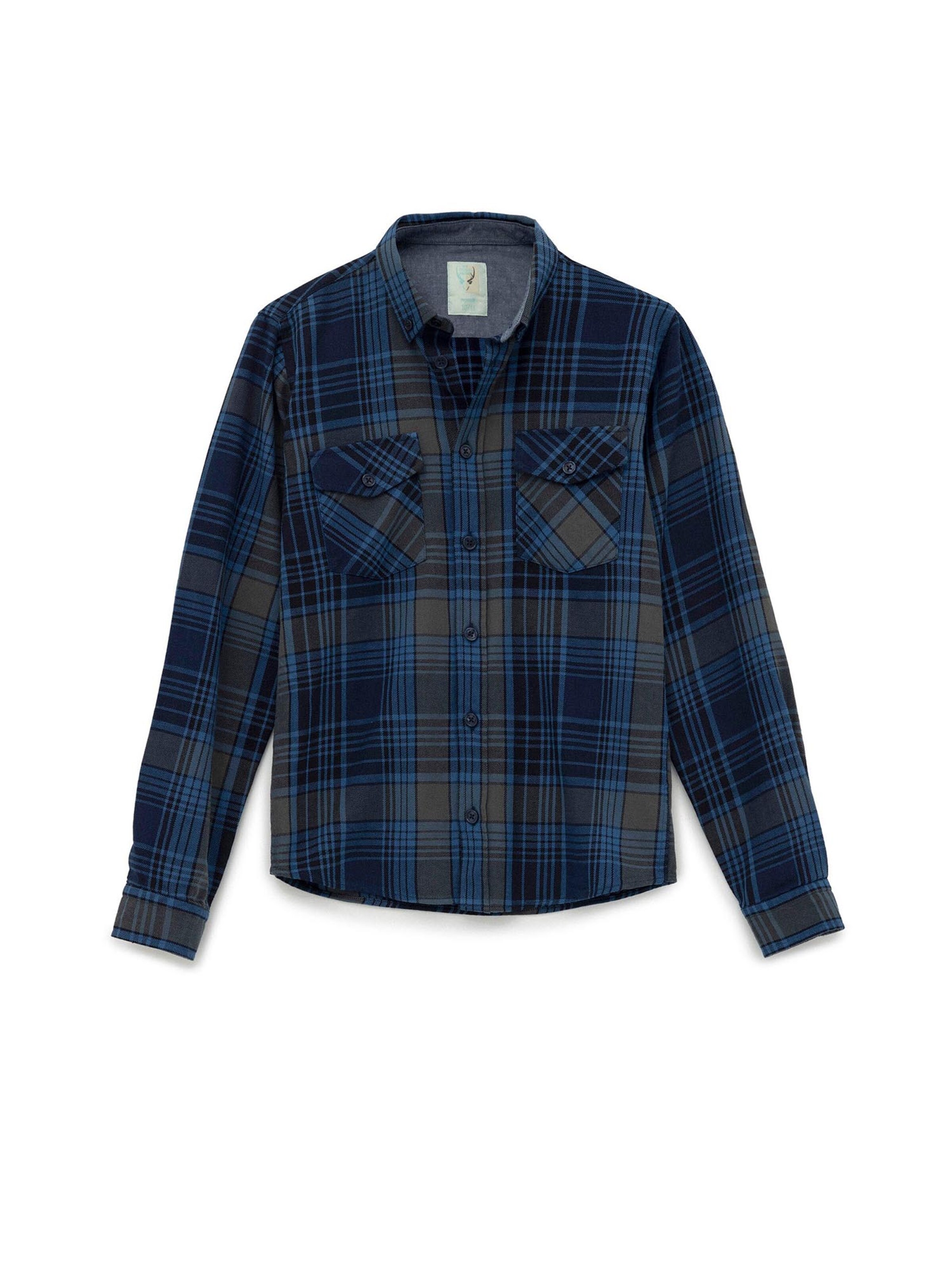 Regular fit Cămașă de la By Diess Collection pe albastru: față