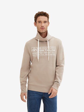 TOM TAILOR Sweatshirt in Beige