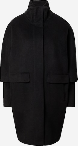 COMMA Between-Seasons Coat in Black: front