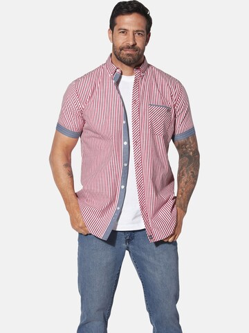 Jan Vanderstorm Comfort fit Button Up Shirt 'Odheld' in Red: front
