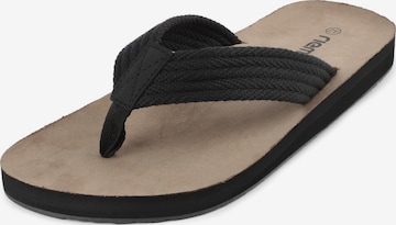 riemot Hausschuh 'riemot Men's Flip Flops Summer Toe Separator Soft Flip Flops Beach Shoes with Arch Support Sandals Non-Slip Slippers Mules Size' in Schwarz: Vorderseite